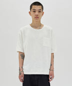 TEXTURED POCKET TEE [WHITE]