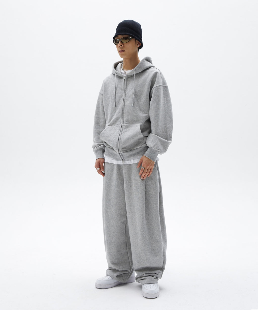 NORMAL HOOD ZIP UP [GRAY]