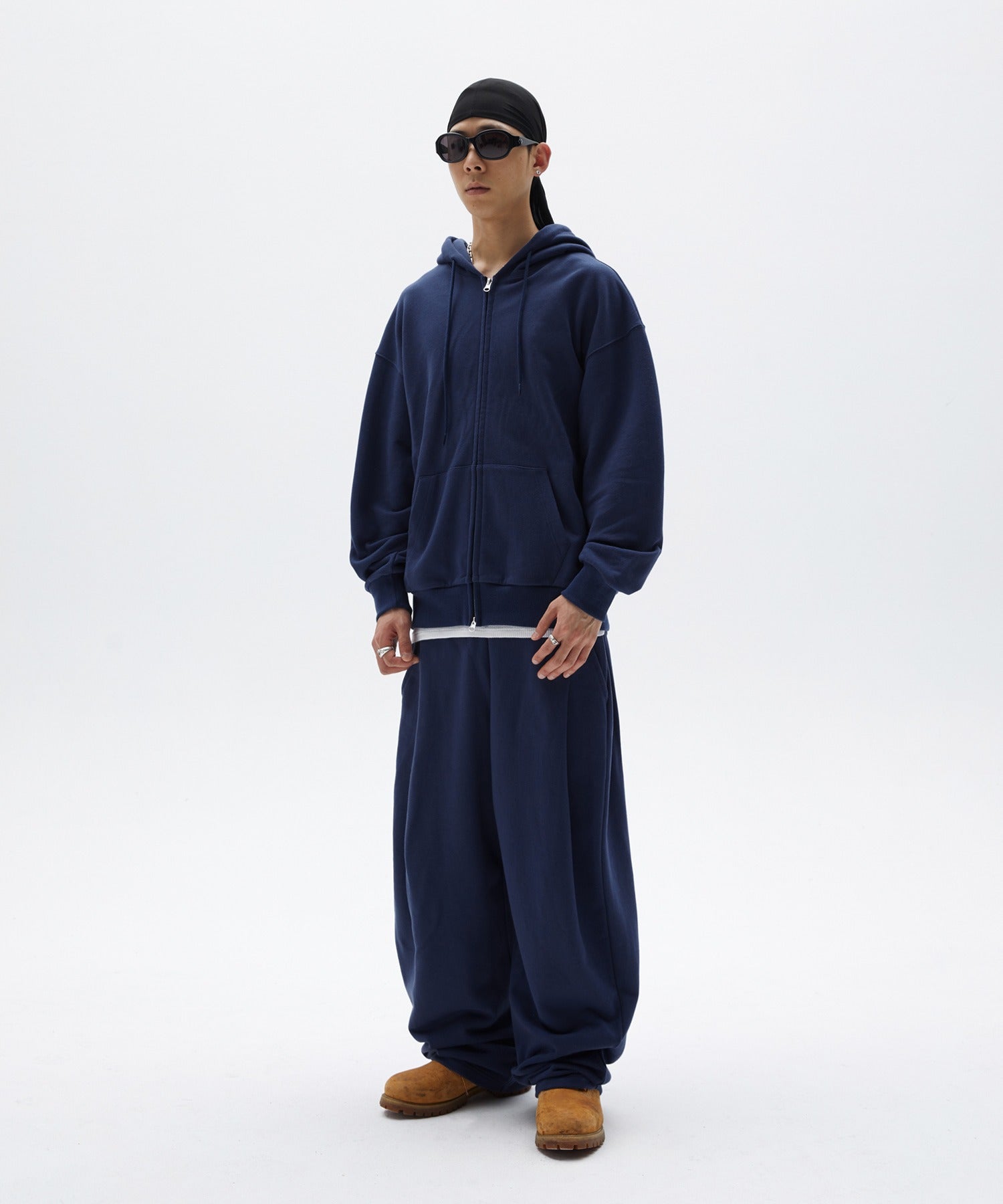 NORMAL HOOD ZIP UP [NAVY]
