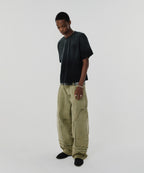 POCKET CROPPED TEE [WASHING BLACK]