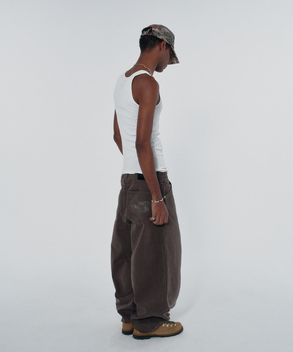 CONTOUR POCKET DENIM [BROWN]