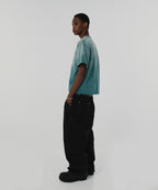 POCKET CROPPED TEE [WASHING GREEN]