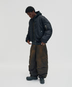 WASHED CARGO PANTS [DARK BLACK]