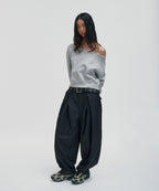 SUNNY ONE SHOULDER CREWNECK [GRAY]