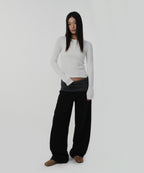CABLE HENLEY NECK [WHITE]