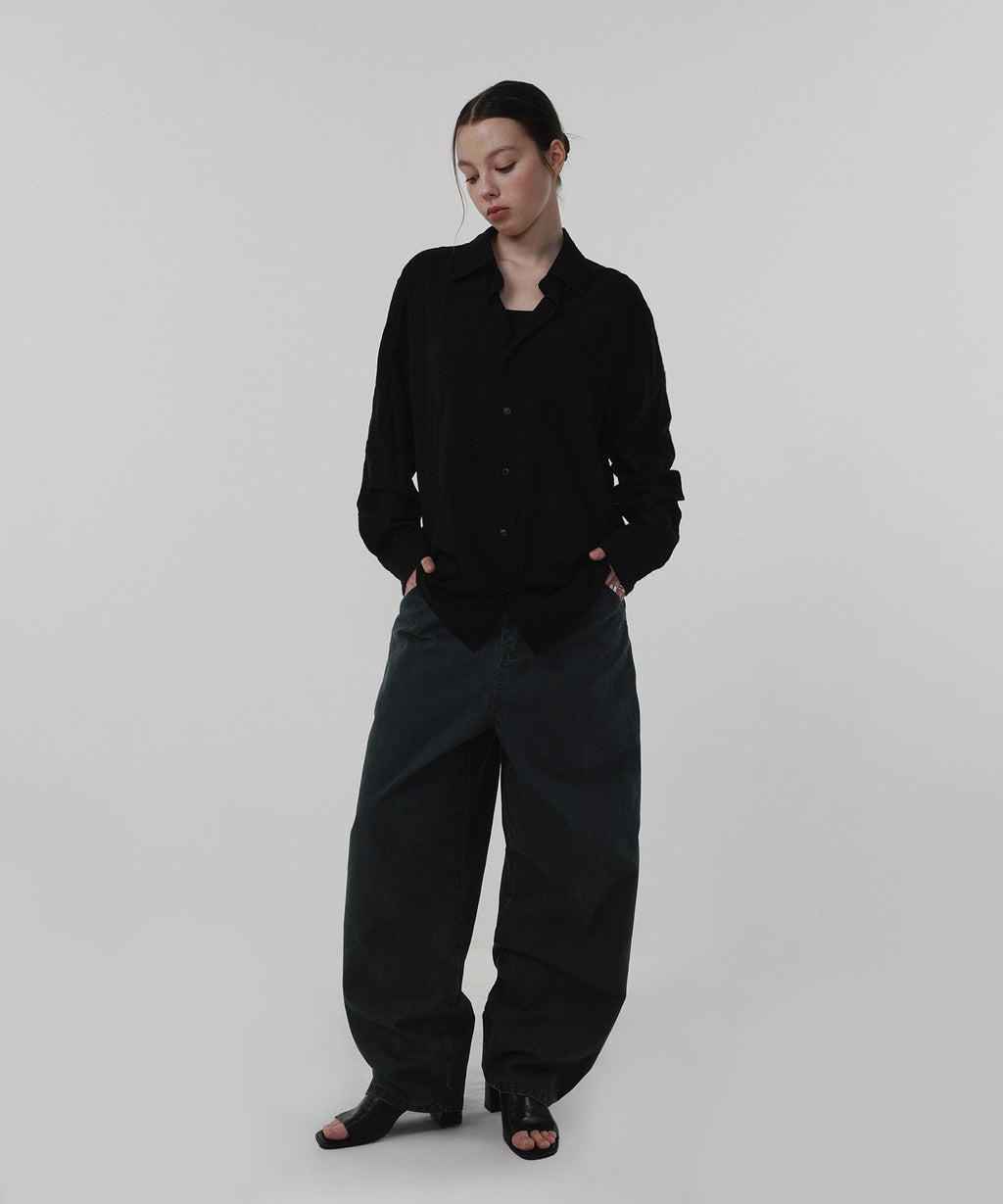 CONTOUR POCKET DENIM [WASHING BLACK]