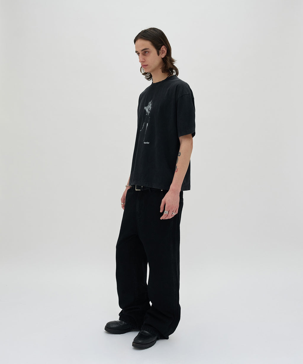 SILHOUETTE TEE [WASHING BLACK]