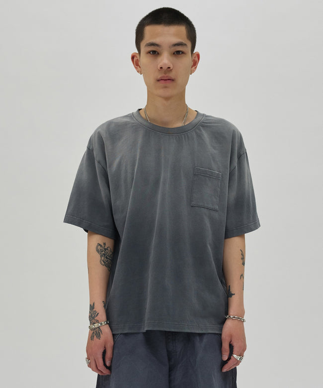 POCKET CROPPED TEE [WASHING GRAY] Hover Image