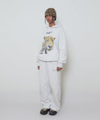 HUH!! LEOPARD HOODIE [MELANGE GRAY]