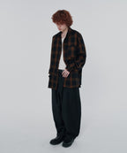 TWO TUCK STRIPE SLACKS [BLACK]