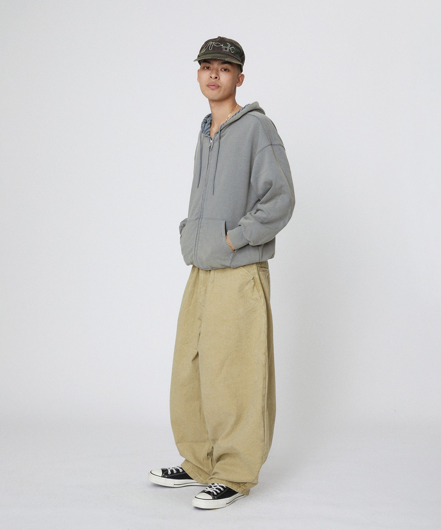 WIDE CHINO PANTS [KHAKI]