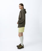 LOOSE SUADE HOOD ZIP UP [KHAKI]