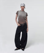 WASHED THERMAL LOGO TEE [BROWN]