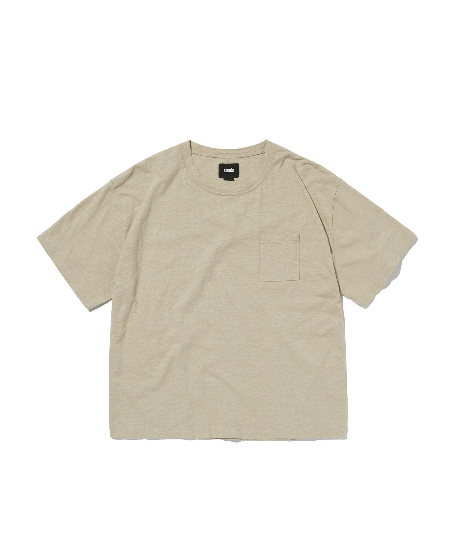 TEXTURED POCKET TEE [BEIGE]
