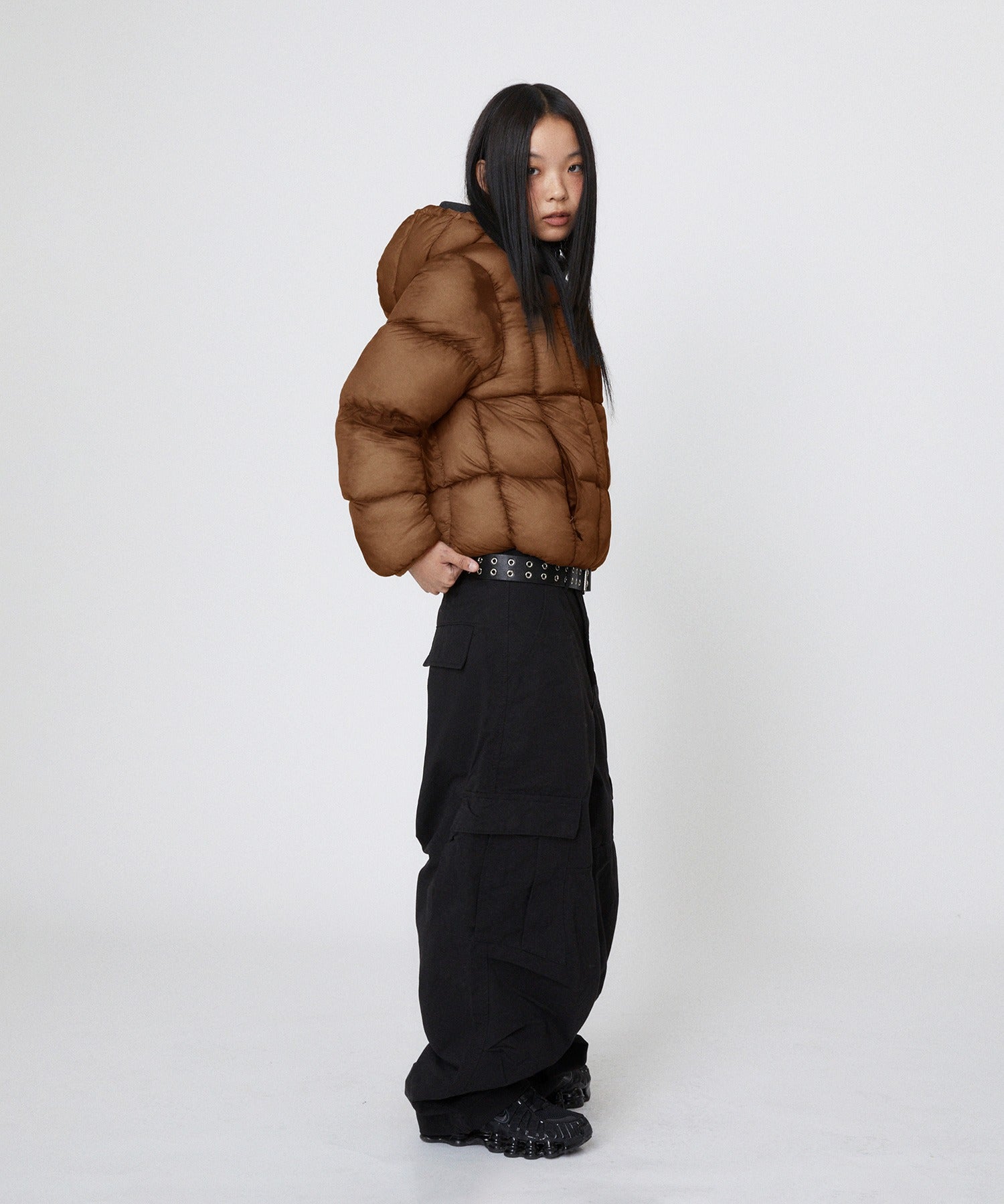 LIGHT PUFFER JACKET [BROWN]