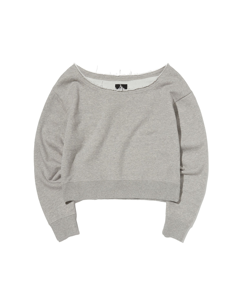 SUNNY ONE SHOULDER CREWNECK [GRAY]