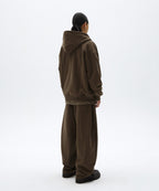 NORMAL HOOD ZIP UP [BROWN]