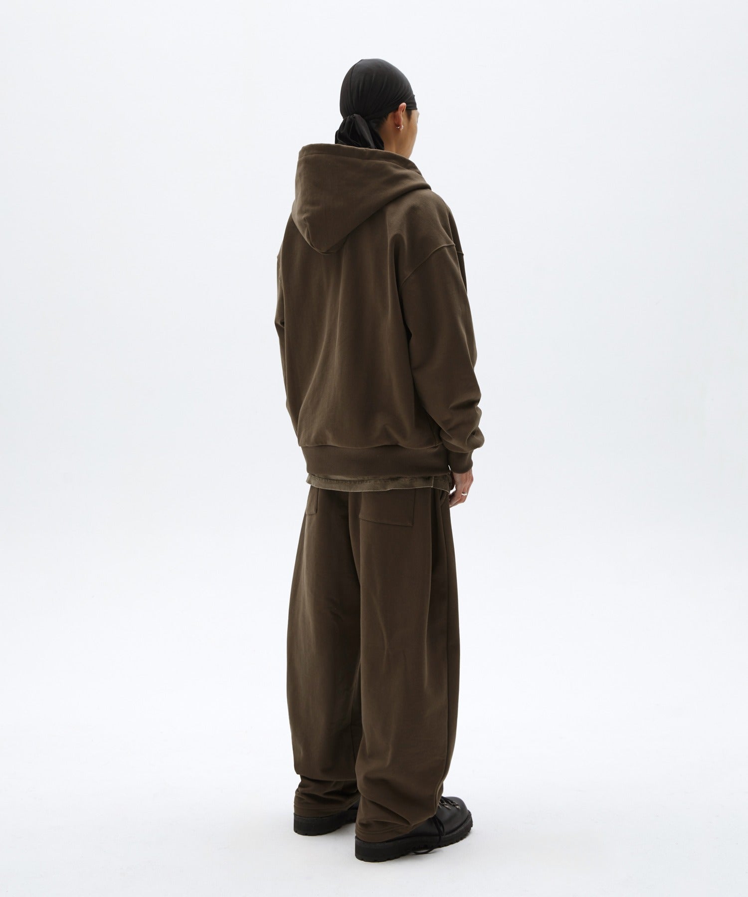 NORMAL HOOD ZIP UP [BROWN]