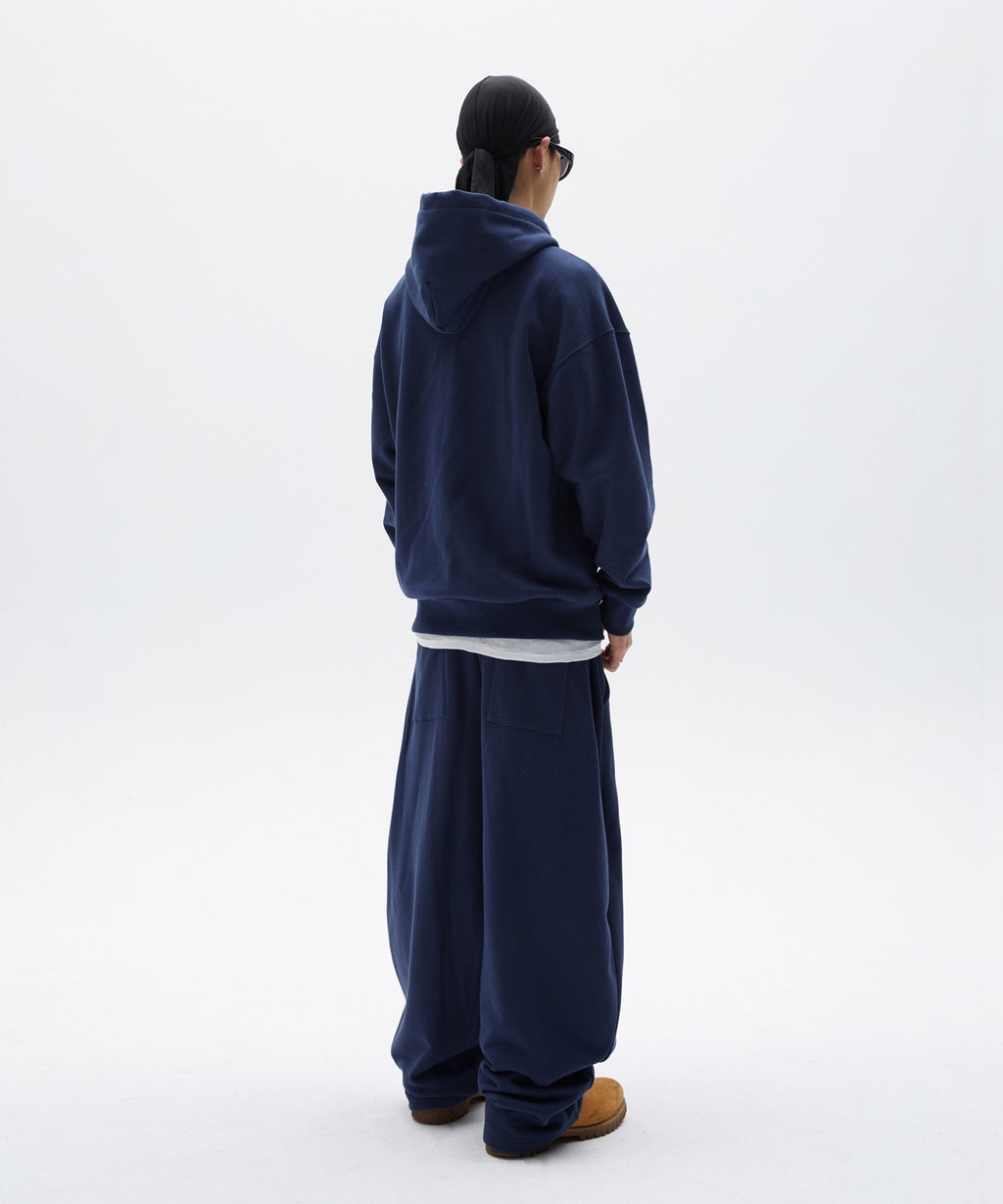 NORMAL HOOD ZIP UP [NAVY]