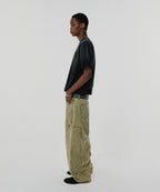 POCKET CROPPED TEE [WASHING BLACK]
