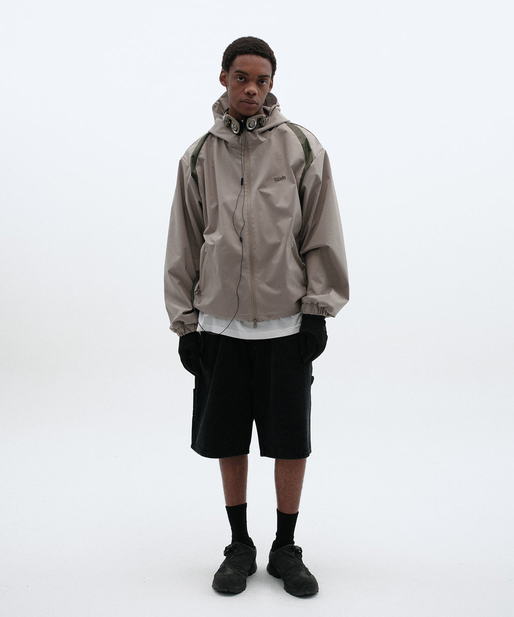 CARPENTER DENIM SHORTS [BLACK]