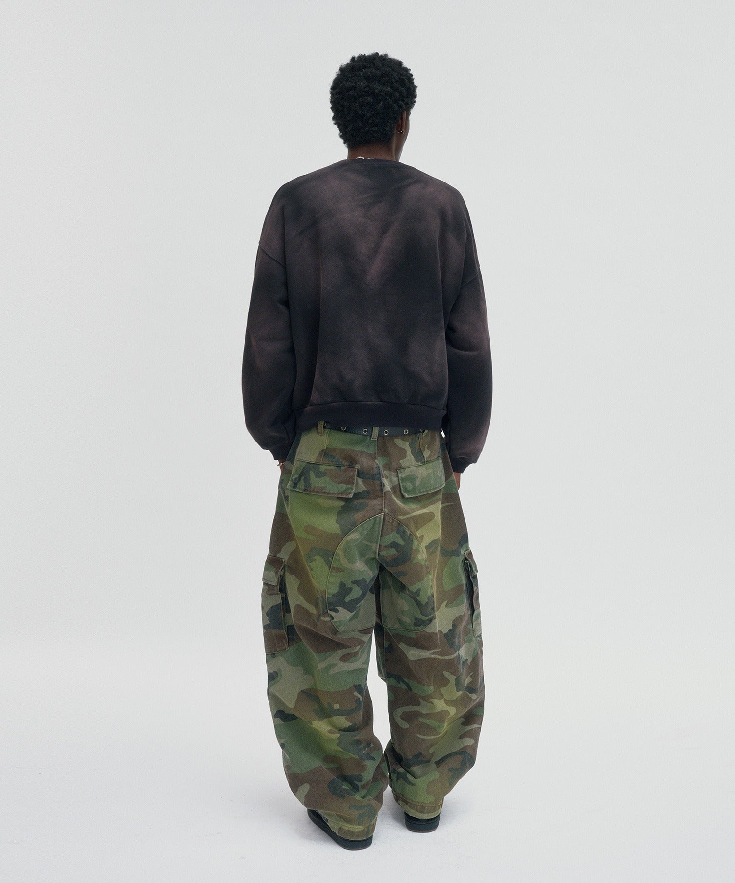 WASHED CARGO PANTS [GREEN CAMO]