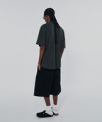 WIDE SWEAT SHORTS [BLACK]