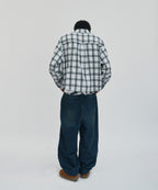 CROPPED CHECK SHIRT [WHITE]
