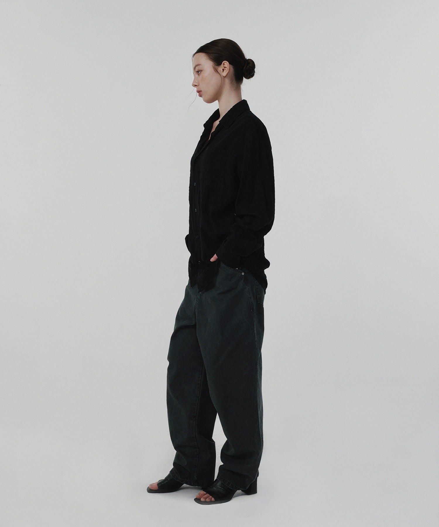 CONTOUR POCKET DENIM [WASHING BLACK]