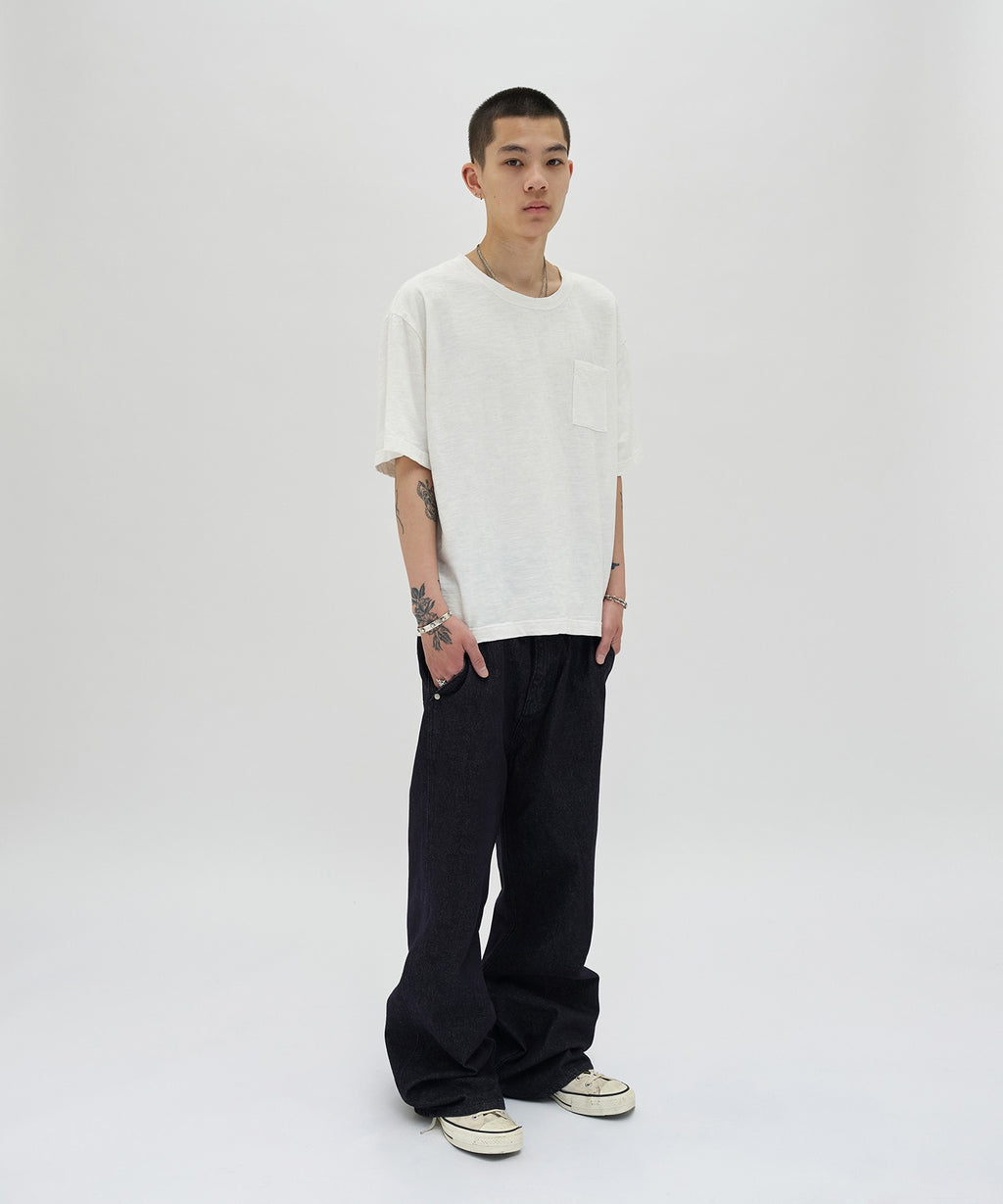 TEXTURED POCKET TEE [WHITE]