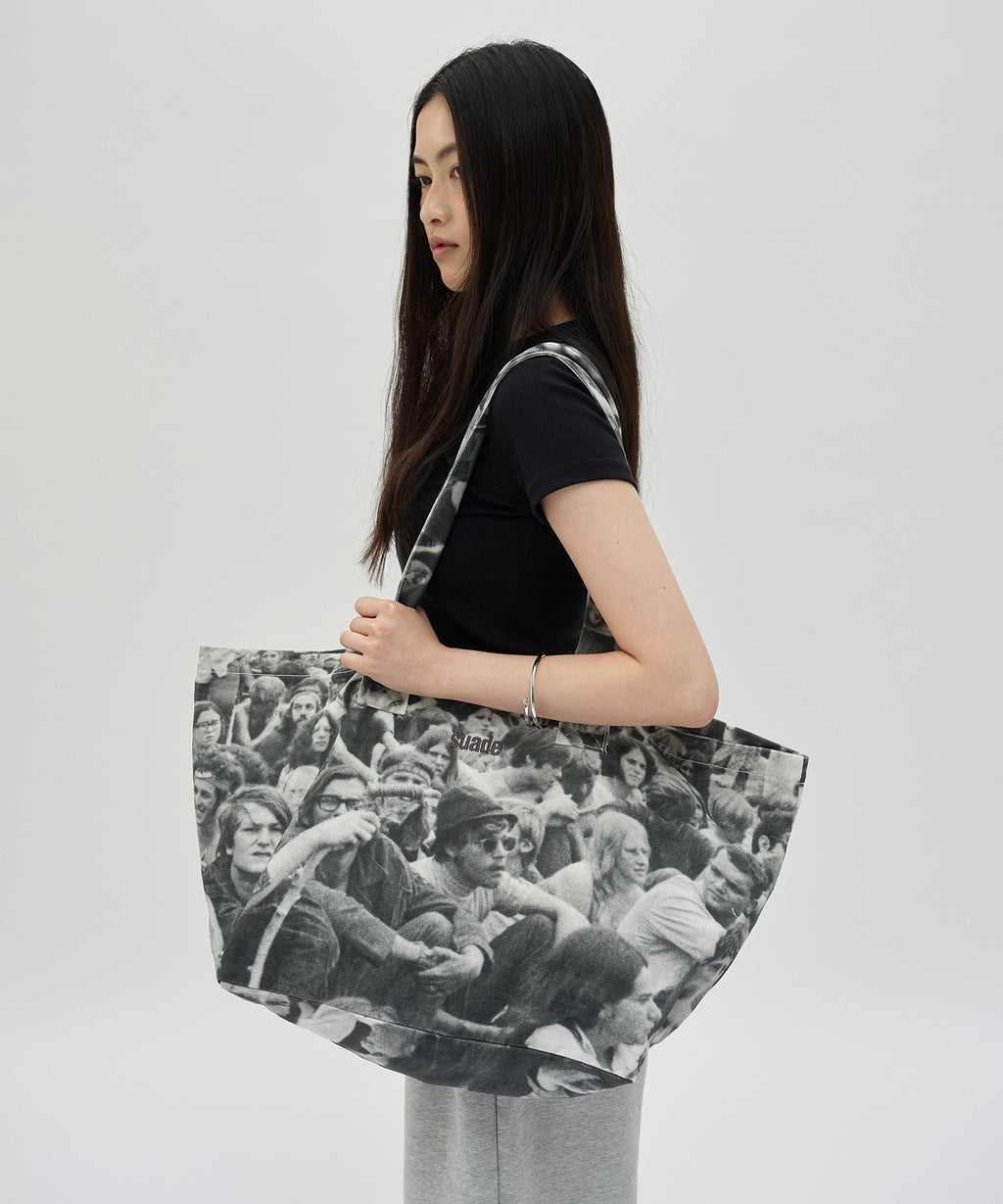 PATTERN TOTE BAG [BLACK]