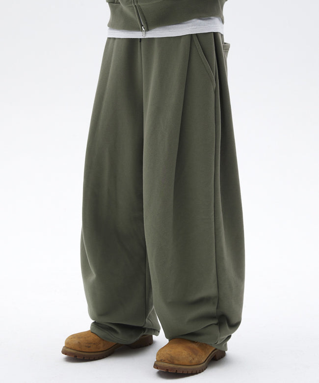 TWO TUCK LONG PANTS [KHAKI] Hover Image