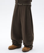 TWO TUCK LONG PANTS [BROWN]