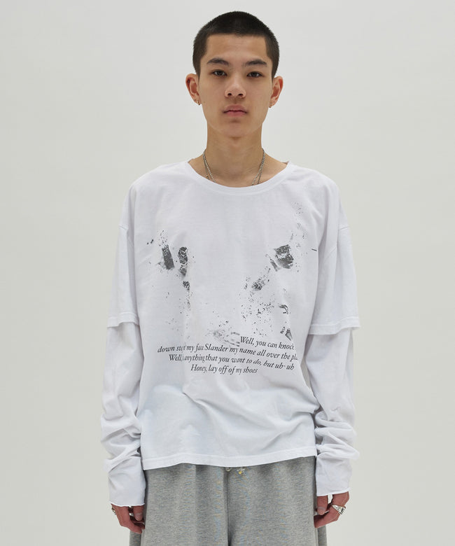 LAYERED LONG SLEEVE [WHITE] Hover Image
