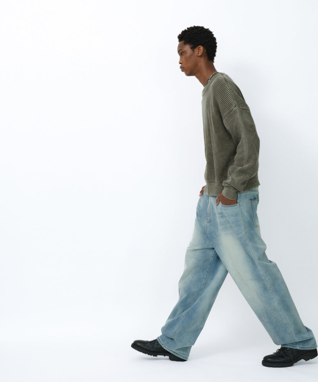 WASHED KNIT [KHAKI]