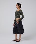 WIDE CARGO SHORTS [BLACK]