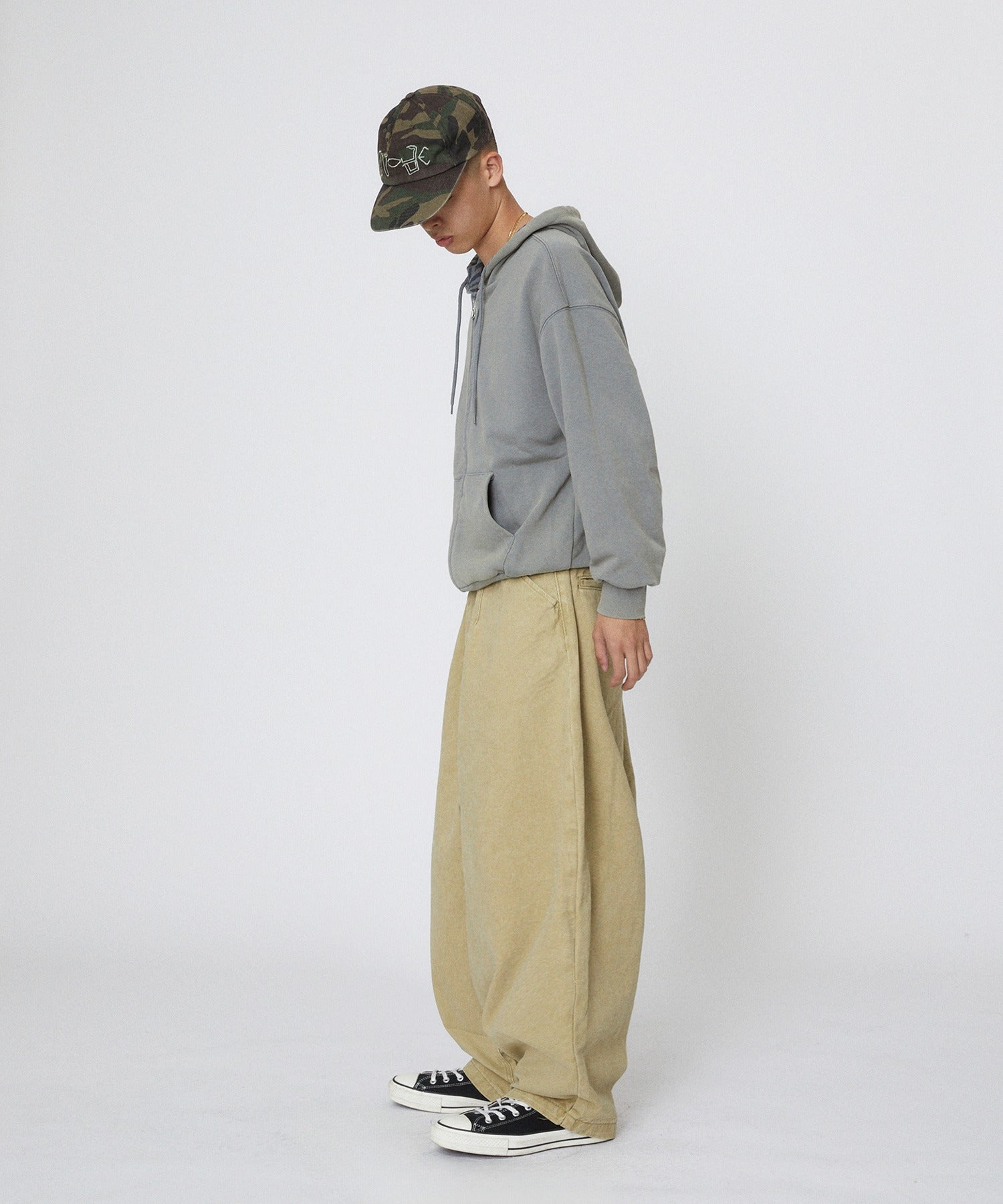 WIDE CHINO PANTS [KHAKI]