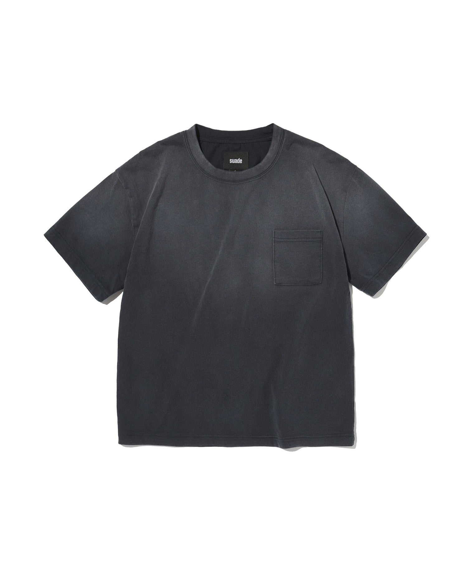 POCKET CROPPED TEE [WASHING NAVY]