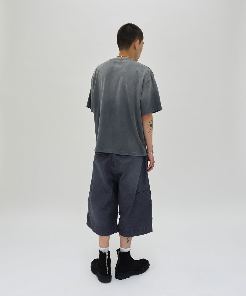 POCKET CROPPED TEE [WASHING GRAY]