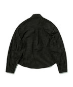 CROPPED CHECK SHIRT [BLACK]
