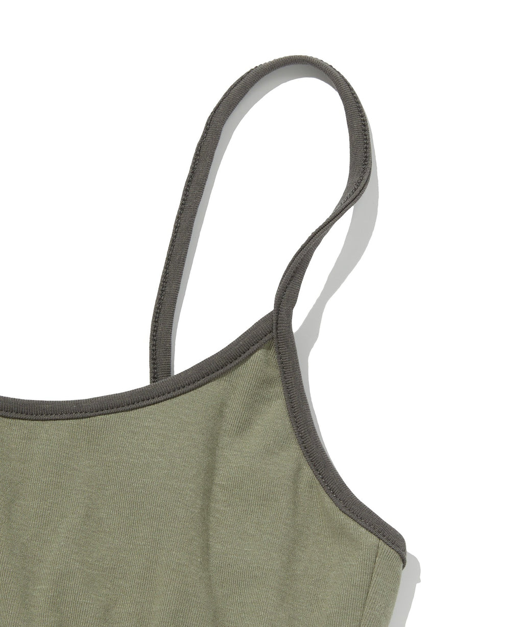 COLOR BLOCK SLEEVELESS [CHARCOAL GRAY]