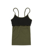 COLOR BLOCK SLEEVELESS [BLACK]