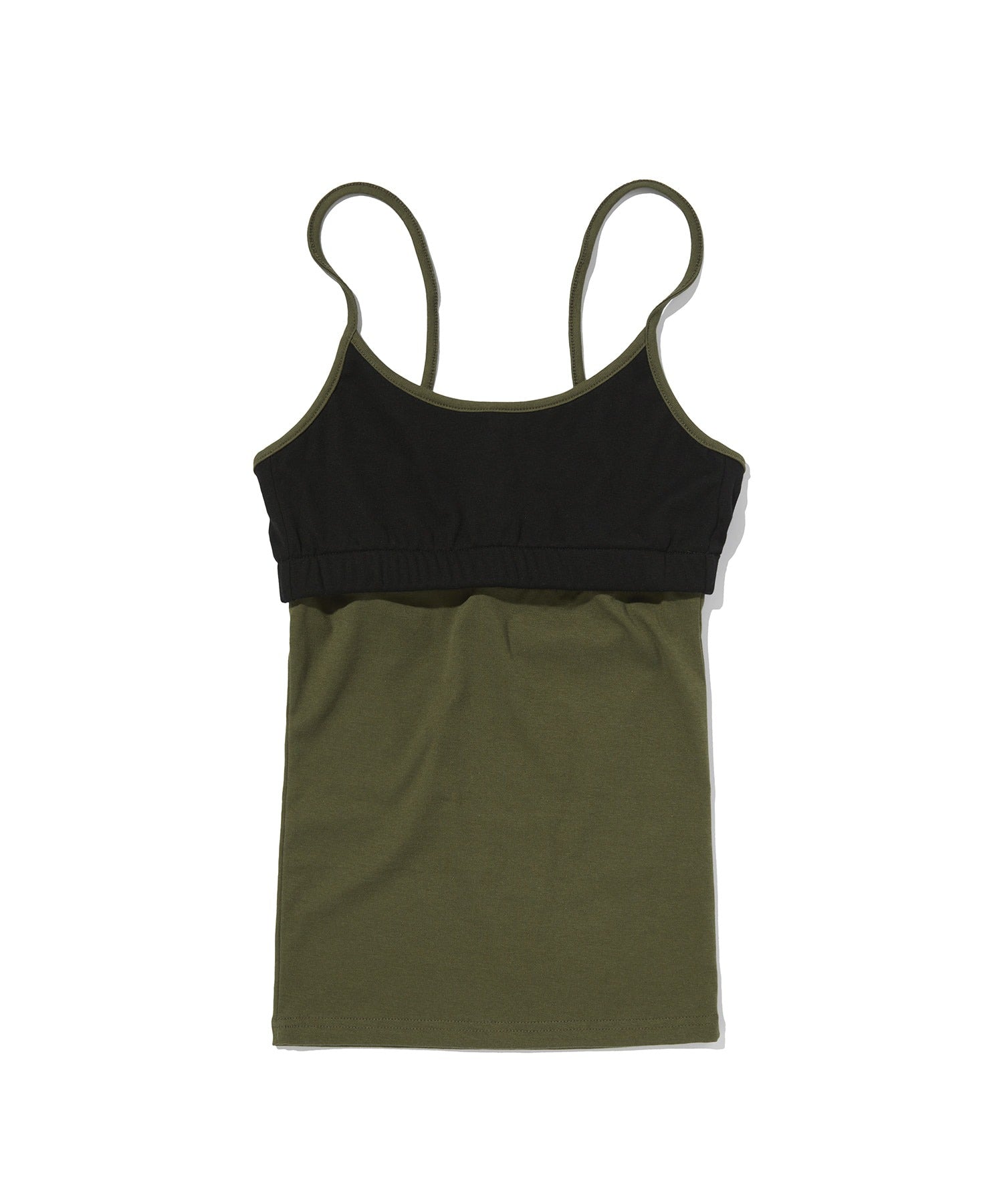 COLOR BLOCK SLEEVELESS [BLACK]