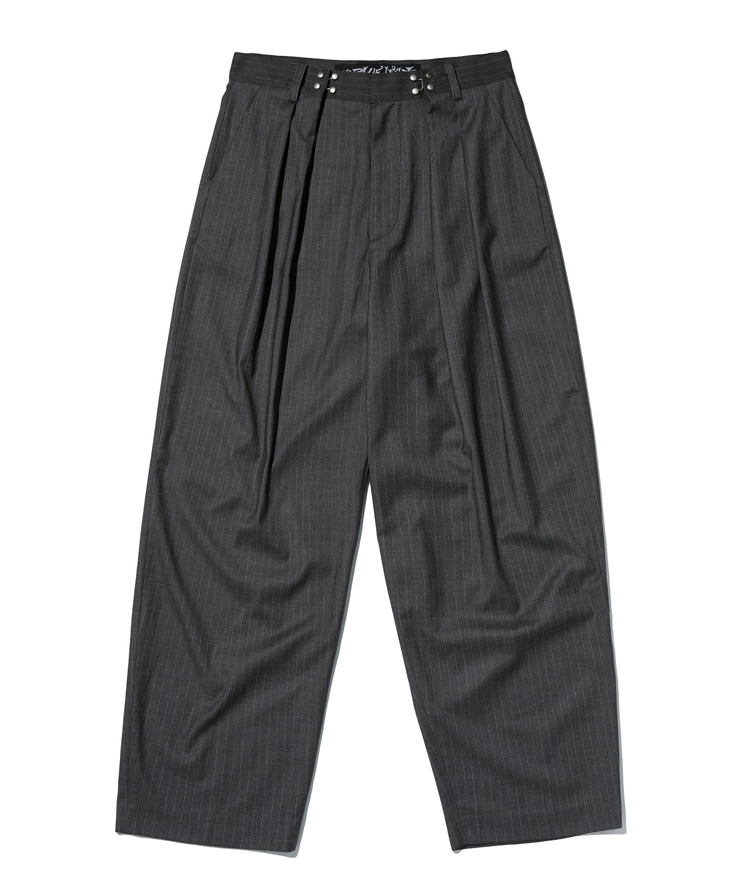 TWO TUCK STRIPE SLACKS [GRAY]
