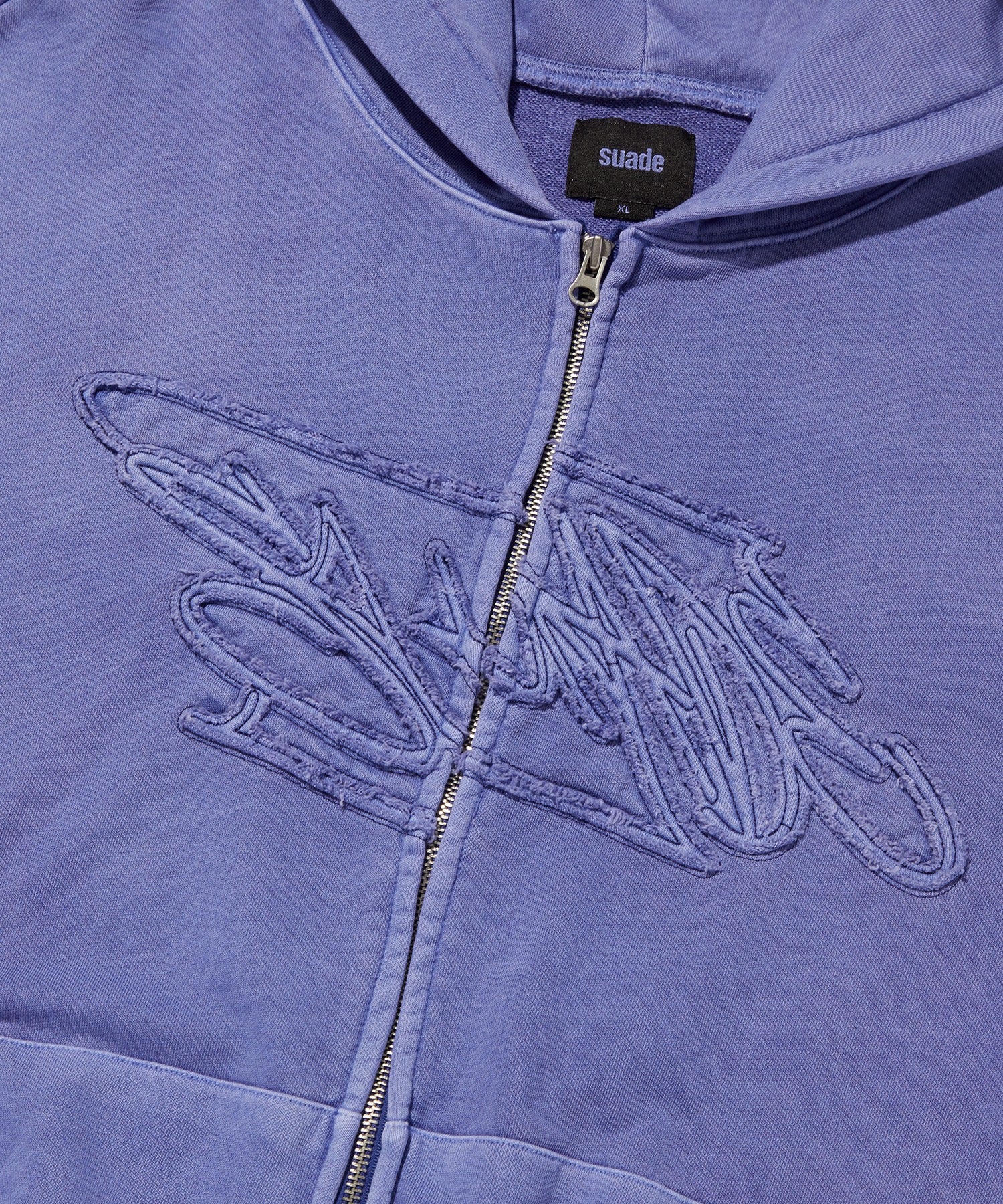 LOOSE SUADE HOOD ZIP UP [PIGMENT PURPLE]