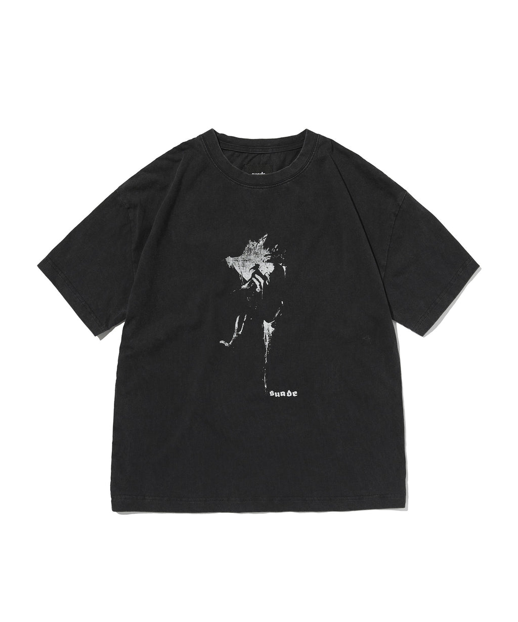 SILHOUETTE TEE [WASHING BLACK]