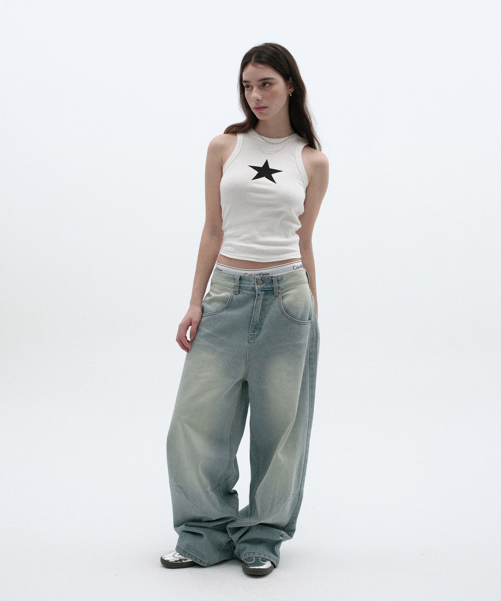 COLOR WASHED DENIM [BLUE]
