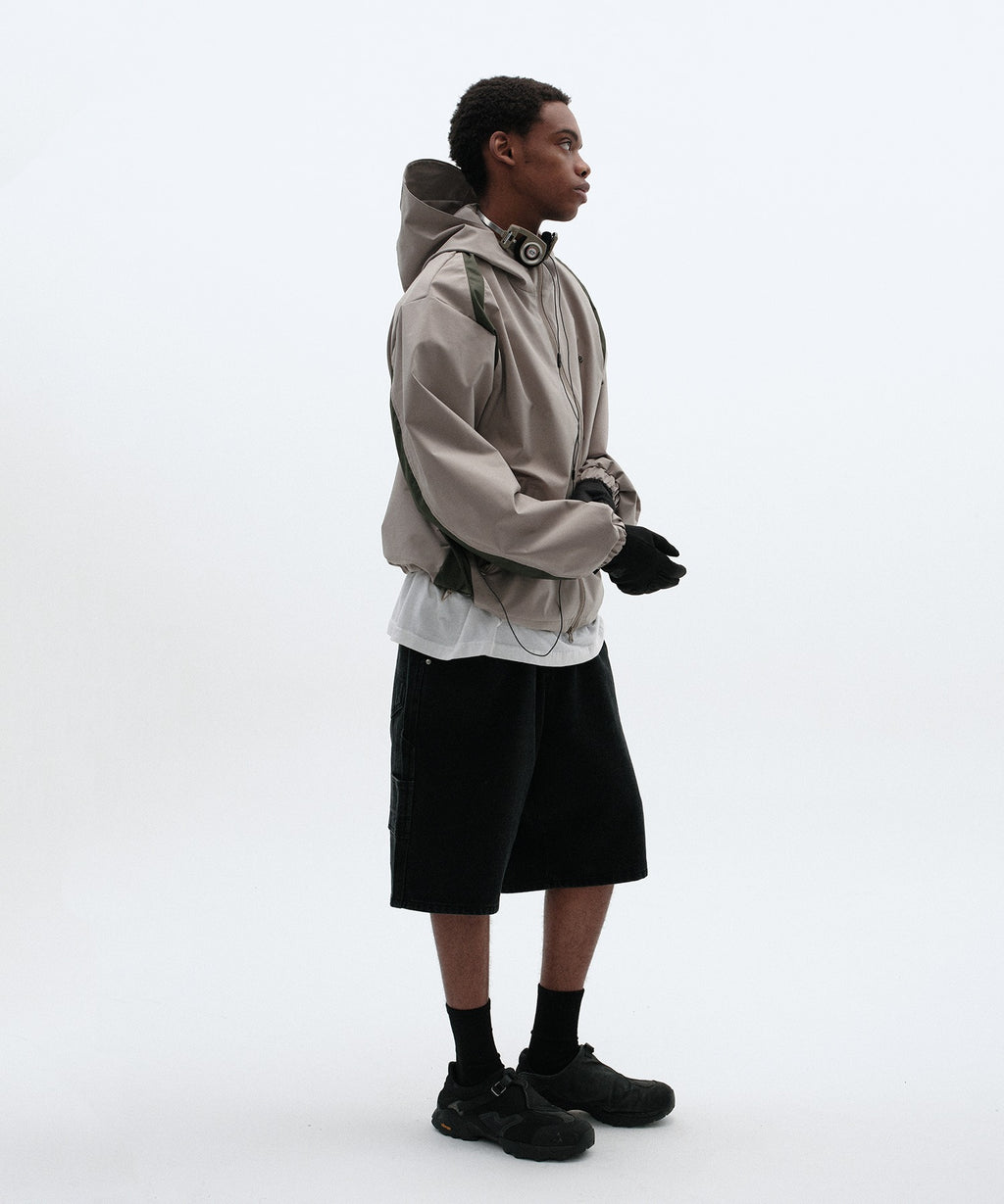 CARPENTER DENIM SHORTS [BLACK]