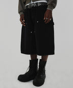 CONTOUR DOUBLE KNEE SHORTS [BLACK]