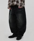 WRINKLE DENIM [BLACK]